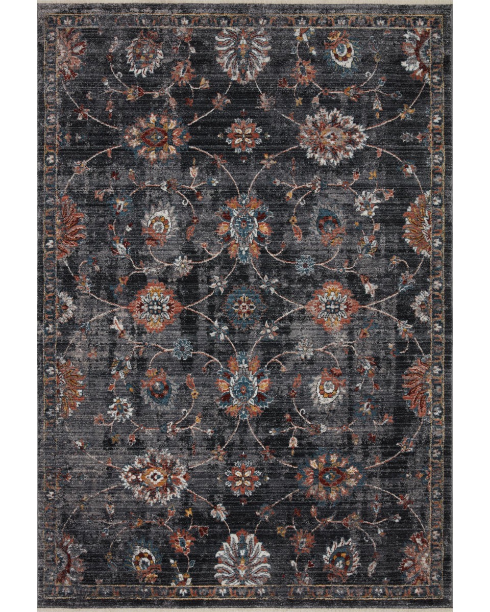 Loloi Samra SAM-08 Charcoal/Multi Rug | Carpet Exchange