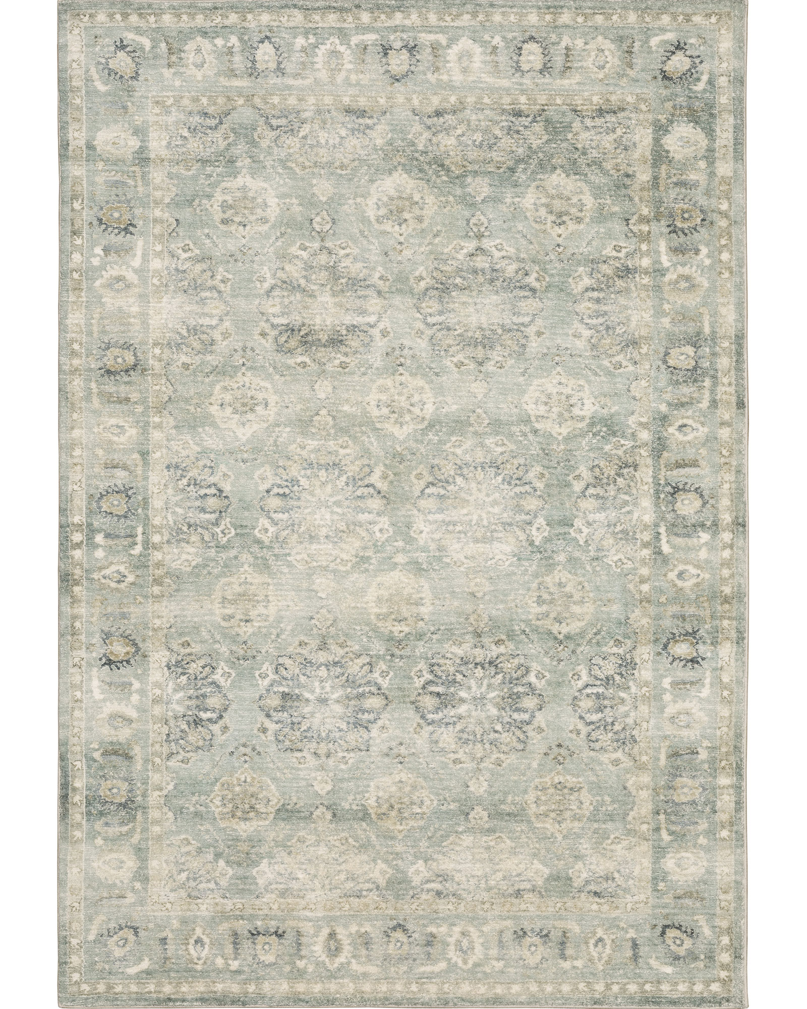 アミン ララ・ライ OW Savoy 28107 Green/Ivory Area Rug | Carpet Exchange