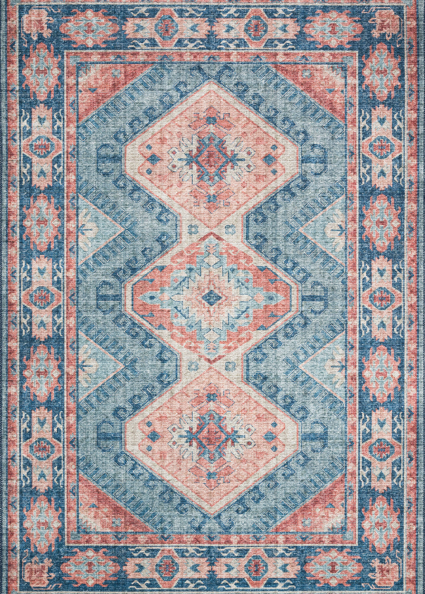 Loloi Skye SKY-03 Turquoise/Terracotta Rug | Carpet Exchange