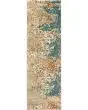 Carson 9654b Blue/Orange Area Rug