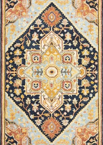 Alfresco 28408 Navy/Rust Area Rug