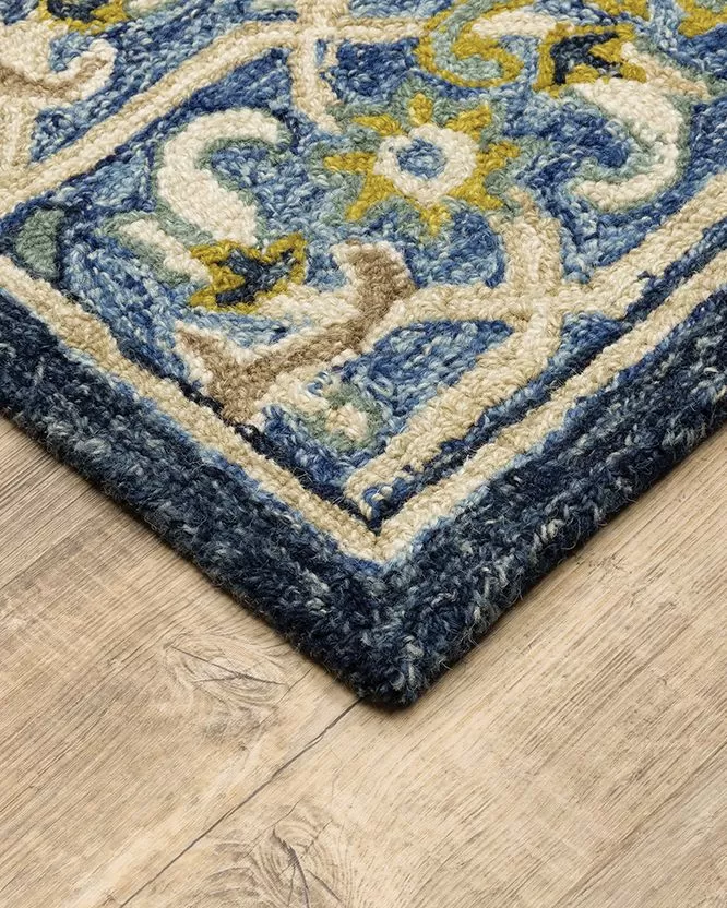 OW Alfresco 28405 Navy/Blue Area Rug | Carpet Exchange