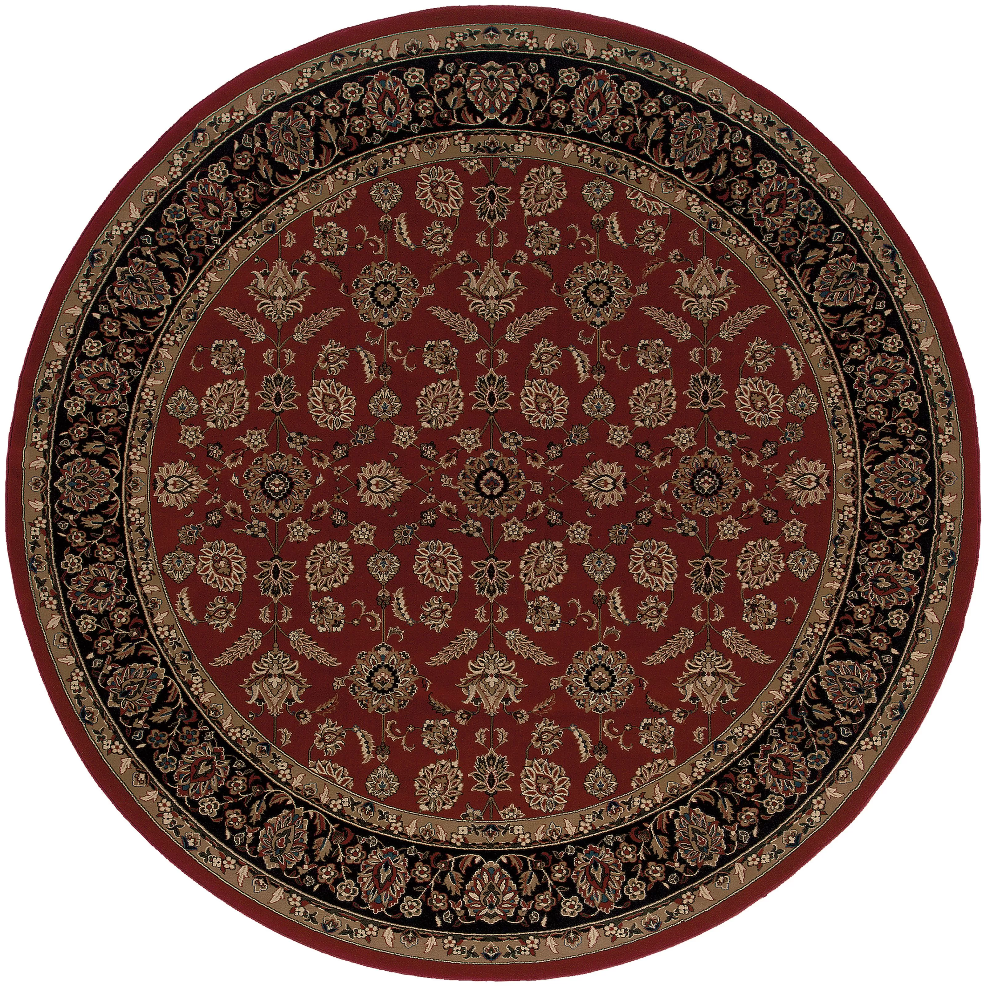 OW Ariana 271c Red/Black Area Rug | Carpet Exchange