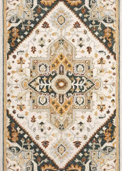 Alfresco 28407 Ivory/Charcoal Area Rug