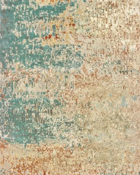 Carson 9654b Blue/Orange Area Rug