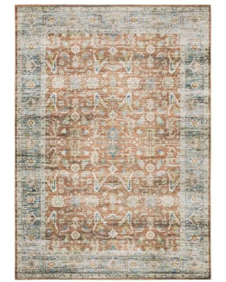Charleston cha04 Rust/Blue Area Rug