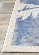 Monaco Coastal Floral Ivory/Sapphire Area Rug