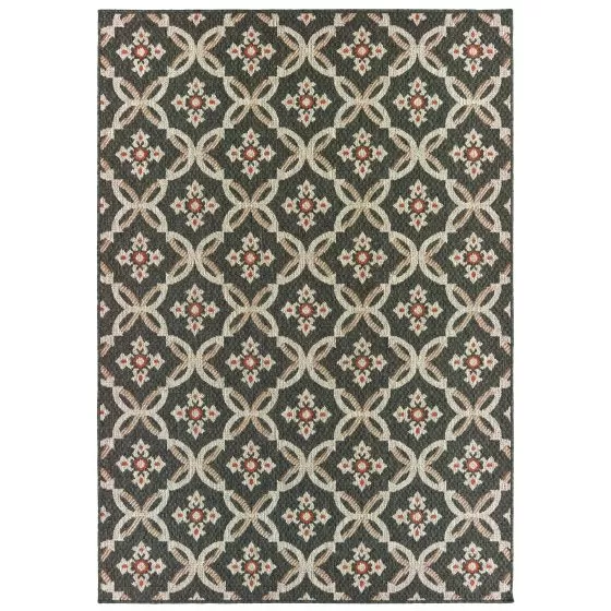 Latitude 1904k Grey/Orange Area Rug