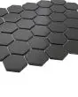 Le Cafe Black Porcelain 2" Hexagon Mosaic Tile 2"x2" Hexagon Mosaic Tile