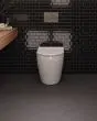 Le Cafe Black Porcelain Off Set Mesh Mount Mosaic 2"x4" Tile