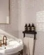 Le Cafe White Porcelain Penny Round Mosaic Tile 3/4" Penny Round Mosaic Tile