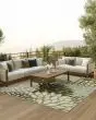 Aloha ALH05 Ivory Green Area Rug