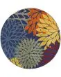 Aloha ALH05 Navy Multicolor Area Rug