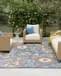 Aloha ALH17 Blue Rose Area Rug