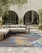 Aloha ALH18 Blue Rose Area Rug
