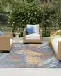 Aloha ALH18 Blue Rose Area Rug
