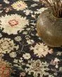 Antique Bloom ANB01 Black Area Rug