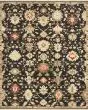 Antique Bloom ANB01 Black Area Rug