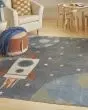 Astra Machine Washable ASW06 Sky Blue Rug