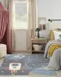 Astra Machine Washable ASW06 Sky Blue Rug
