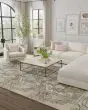 Beall 6714F Ivory/Pink/Green Rug