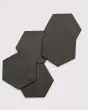 Celine Black Glazed Porcelain Tile 4.5"x4" Tile