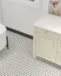 Circuit White w/black Basketweave Matte Tile