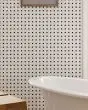 Circuit White w/black Basketweave Matte Tile