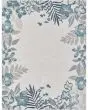 Dahlia 1404 Ivory/Blue Garden Border Area Rug