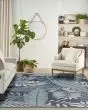 Garden Oasis GOA02 Navy Area Rug