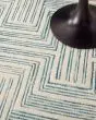 Interlock ITL06 Ivory/Turquoise Area Rug