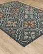 Latitude 709b Blue/Orange Area Rug