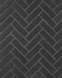 Le Cafe Black Matte Porcelain 1"x3" Herringbone Mosaic Tile