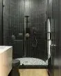 Le Cafe Black Porcelain Straight Stack Mosaic Tile 1"x6" Straight Stack Mosaic Tile