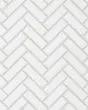 Le Cafe White Matte Porcelain 1"x3" Herringbone Mosaic Tile