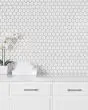 Le Cafe White Porcelain 2" Hexagon Mosaic Tile 2"x2" Hexagon Mosaic Tile