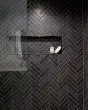 Makoto Kuroi Black Glazed Ceramic Tile 2.5"x10" Tile