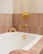 Makoto Umi Terracotta Glazed Ceramic Tile 2.5"x10" Tile
