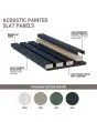 Acoustic Painted Wood Slat Wall Panel Navy