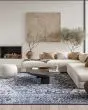 New Concept Washables SR104 Navy Ivory Area Rug