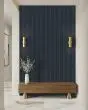 Acoustic Painted Wood Slat Wall Panel Navy