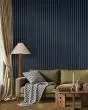 Acoustic Painted Wood Slat Wall Panel Navy