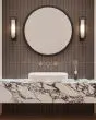 Sahara Dark Matte Glazed Porcelain 1"x12" Mosaic Tile