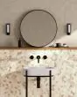 Sahara Taupe Matte Glazed Porcelain 5/8"x4" Crosshatch Mosaic Tile