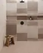 Sahara Taupe Matte Glazed Porcelain 5/8"x4" Crosshatch Mosaic Tile