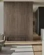 Acoustic Macro Wood Slat Wall Panel Tawny