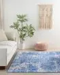 Whimsicle WHS08 Blue Ivory Area Rug