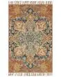 Zharah ZR-10 Rust/Blue Area Rug