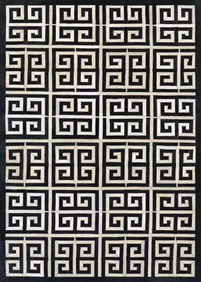 Chalet Meander Black/Ivory Area Rug