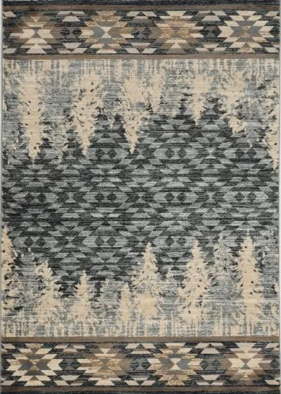 Chester 5636 Slate Blue Pines Area Rug